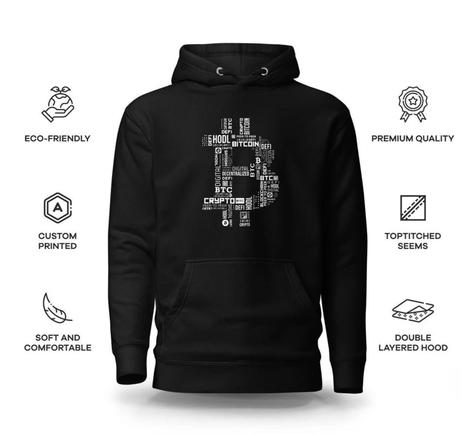 Bitcoin C.23 Ultimate Organic Black Bitcoin Billions Hoodie