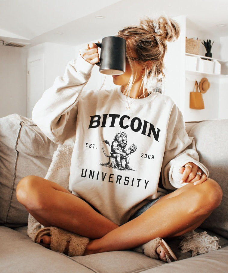 Bitcoin University Alpha Unisex Crewneck